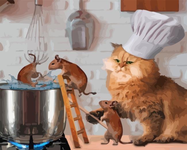 Chef cat and mice painting by numbers.jpeg