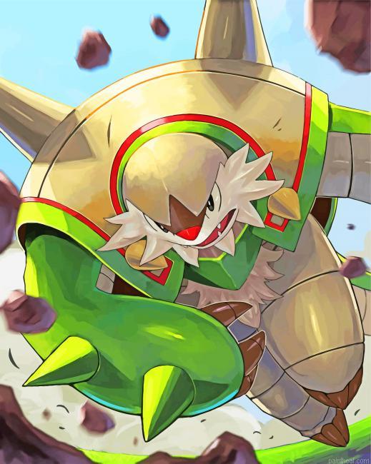 Chesnaught pokemon painting by numbers.jpeg