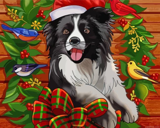 Christmas dog painting by numbers.jpeg