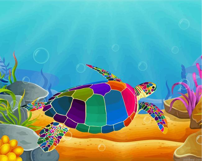 Colorful turtle painting by numbers.jpeg