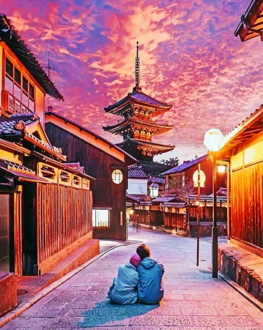 Couple in yasaka pagoda painting by numbers.jpeg