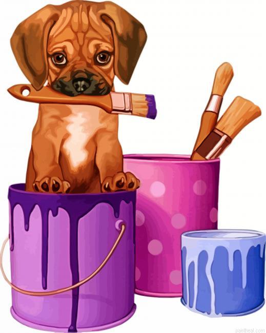 Cute little puppy painting by numbers.jpeg