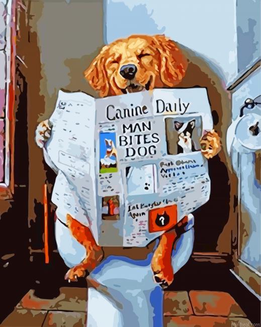 Dog at the toilet painting by numbers.jpeg
