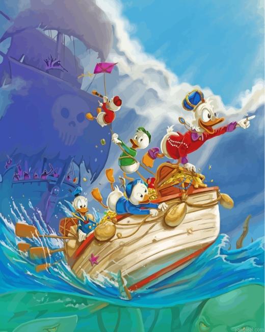 Donald ducks family painting by numbers.jpeg