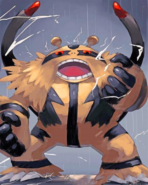 Electivire pokemon painting by numbers.jpeg