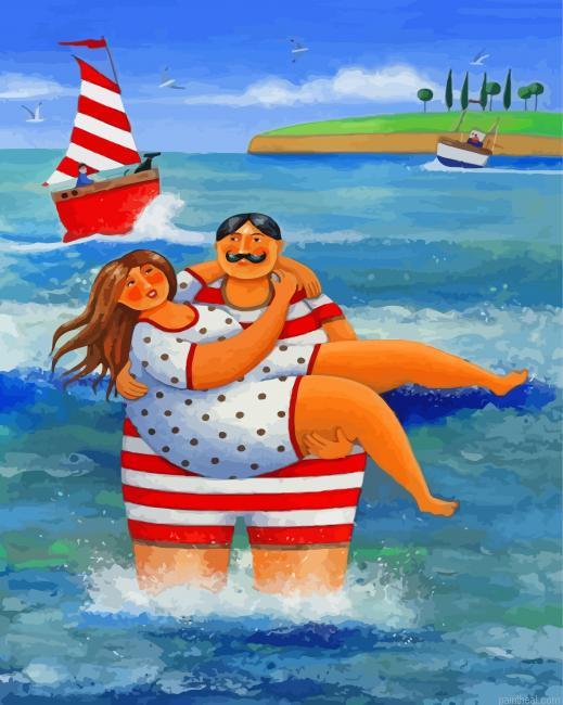 Fat couples on the beach painting by numbers.jpeg