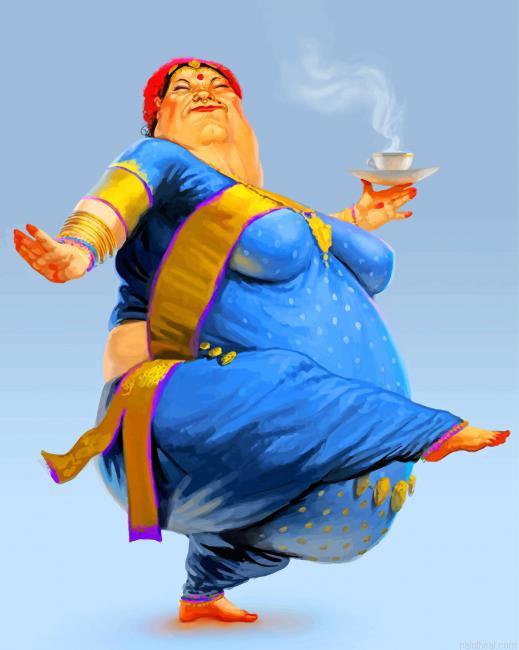 Fat indian woman painting by numbers.jpeg