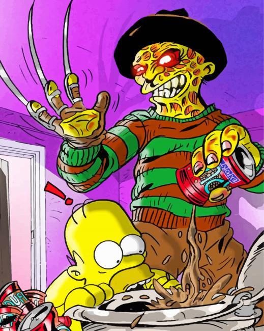 Freddy krueger the simpsons painting by numbers.jpeg