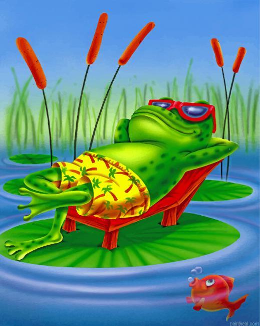 Frog on lily pad painting by numbers.jpeg