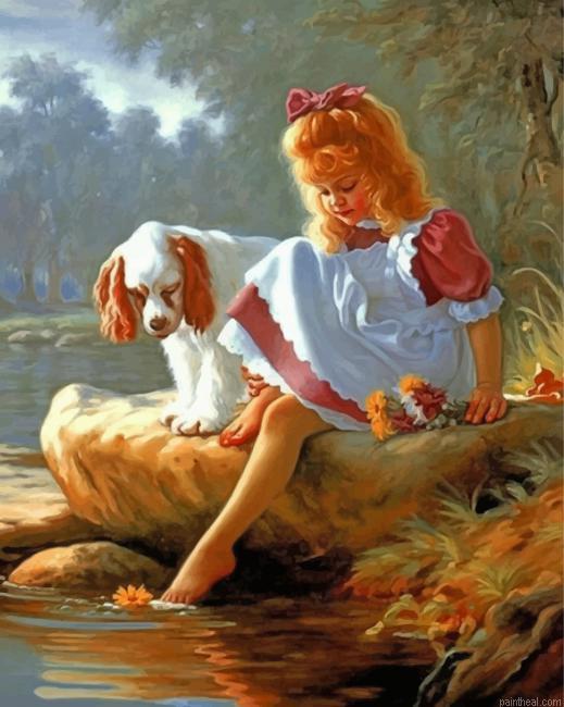 Girl and dog painting by numbers.jpeg