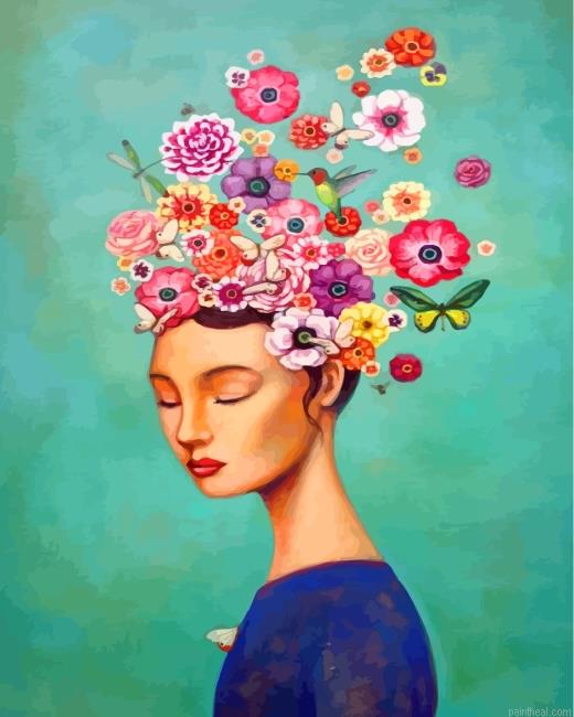 Girl and flowers painting by numbers.jpeg