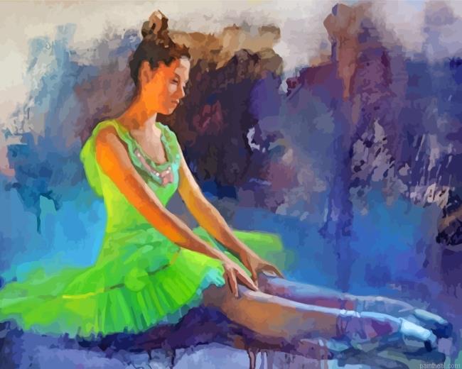 Green ballerina painting by numbers.jpeg