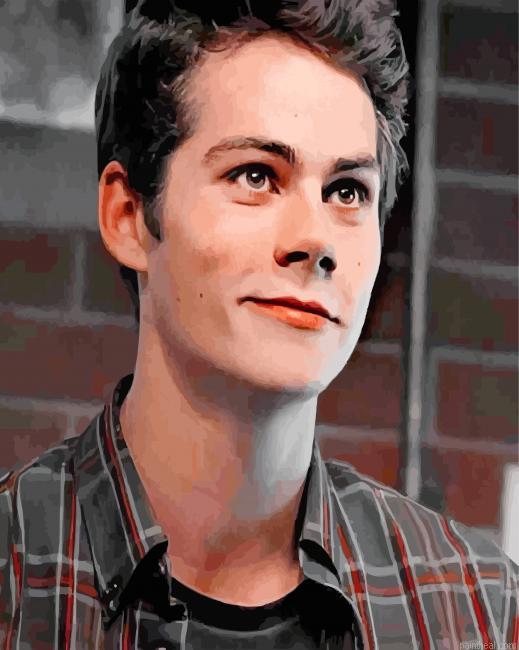 Handsome dylan o brien painting by numbers.jpeg