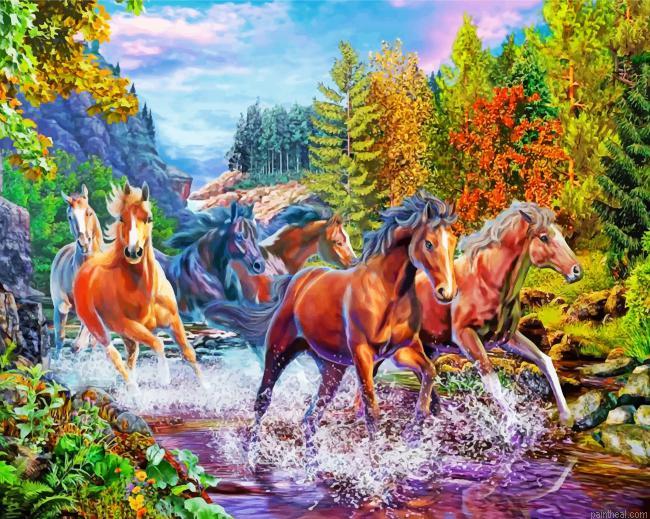 Horses in river painting by numbers.jpeg