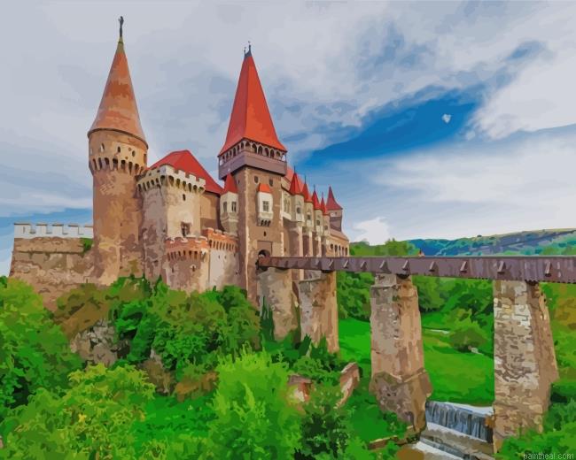 Hunyad castle romania painting by numbers.jpeg