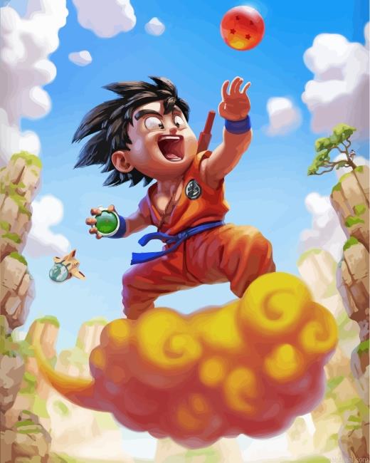 Kid goku dragon ball painting by numbers.jpeg