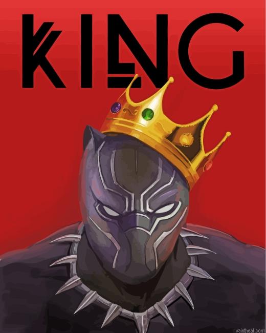 King black panther painting by numbers.jpeg