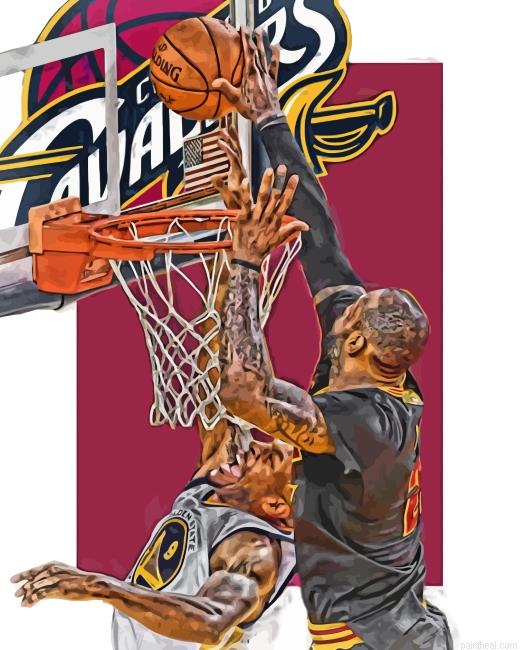 Lebron james cleveland cavaliers painting by numbers.jpeg