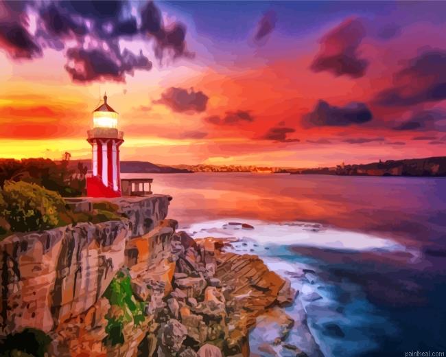 Lighthouse at sunset painting by numbers.jpeg