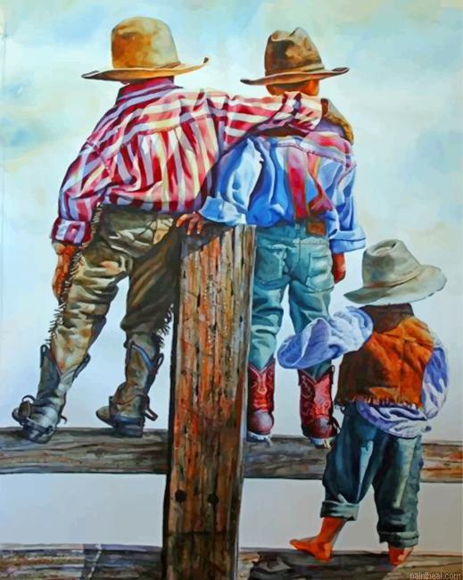 Little cowboys painting by numbers.jpeg