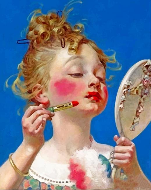 Little girl doing make up painting by numbers.jpeg