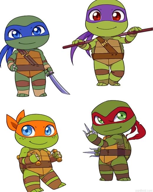 Little ninja turtles painting by numbers.jpeg