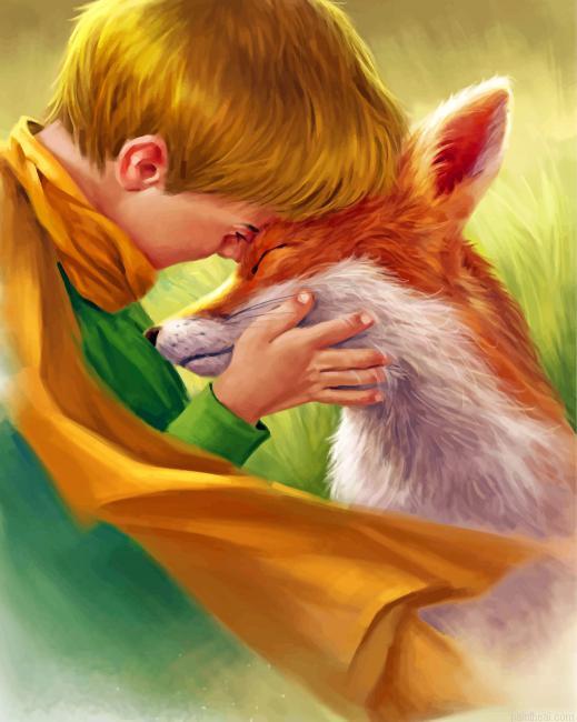 Little prince with his fox painting by numbers.jpeg