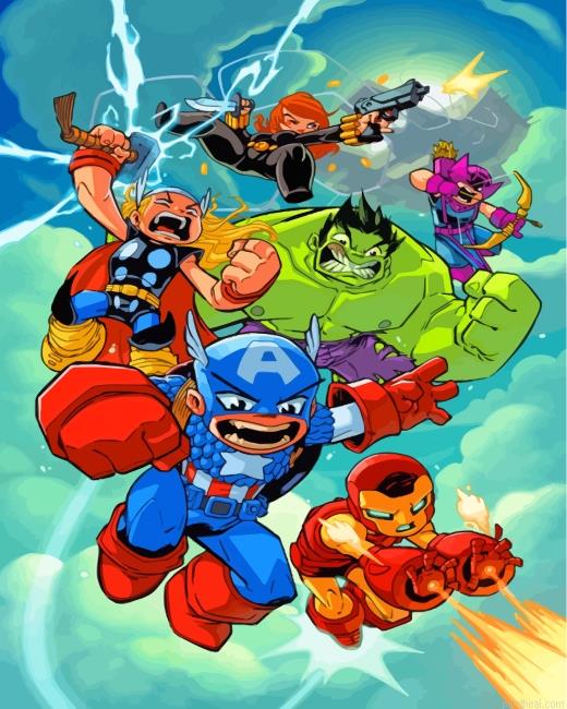 Little superheroes painting by numbers.jpeg