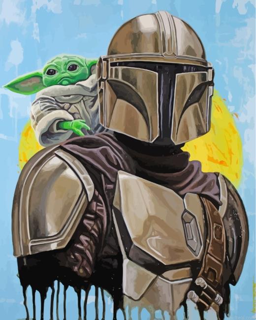 Mandalorian and cute baby yoda painting by numbers.jpeg