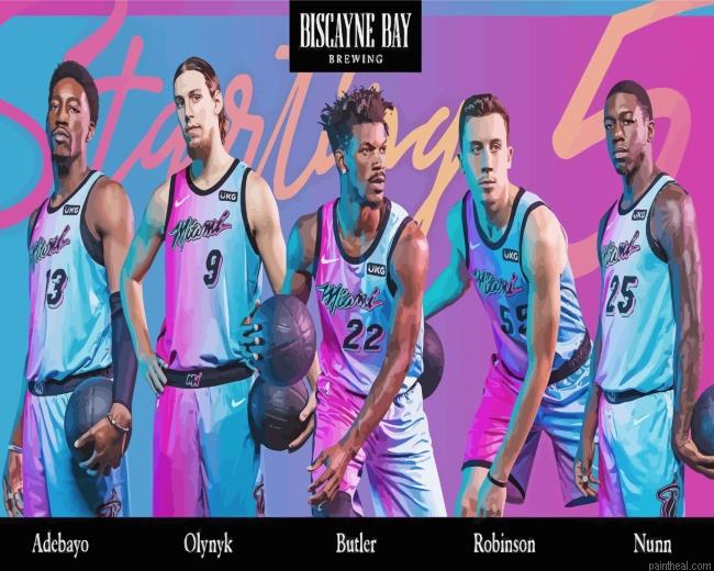 Miami heat basketball players painting by numbers.jpeg