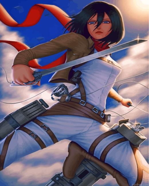 Mikasa ackerman art painting by numbers.jpeg