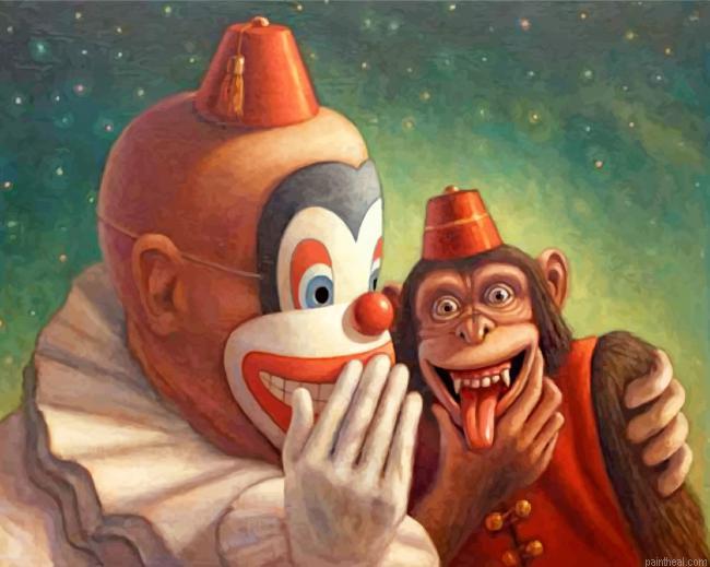 Monkey and clown painting by numbers.jpeg