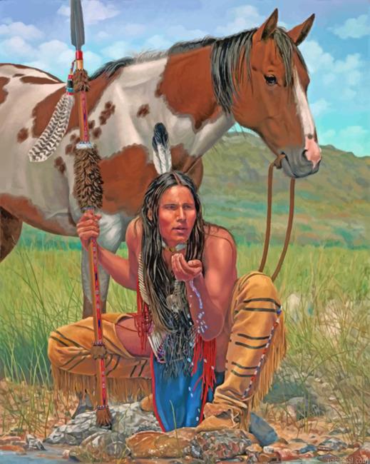 Native man painting by numbers.jpeg
