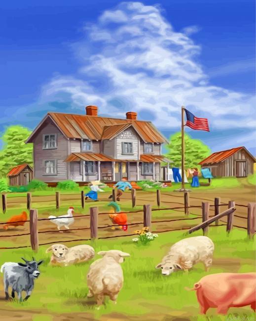 Peaceful country life painting by numbers.jpeg