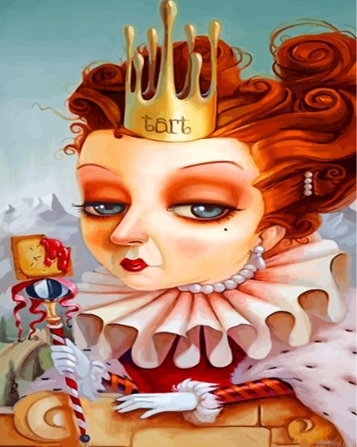 Queen of tarts alice in wonderland painting by numbers.jpeg
