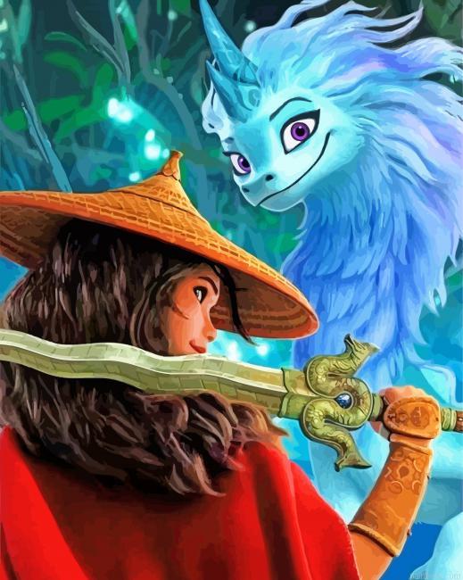 Raya and the last dragon disney painting by numbers.jpeg