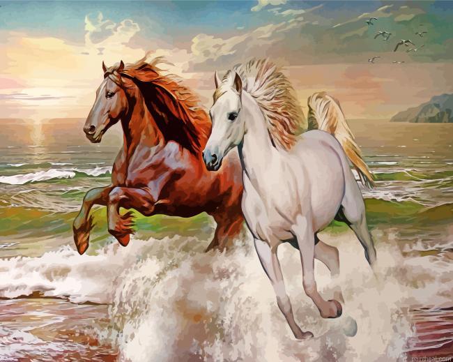 Running horses in sea painting by numbers.jpeg