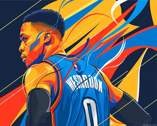 Russell westbrook illustration painting by numbers.jpeg