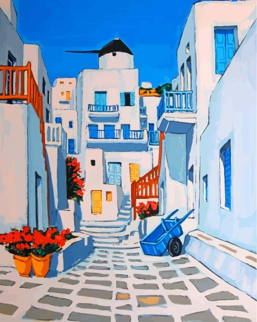 Santorini greece painting by numbers.jpeg