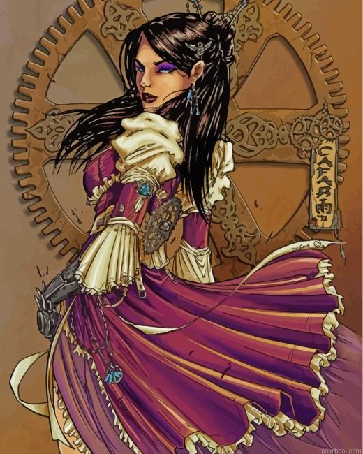 Steampunk woman painting by numbers.jpeg