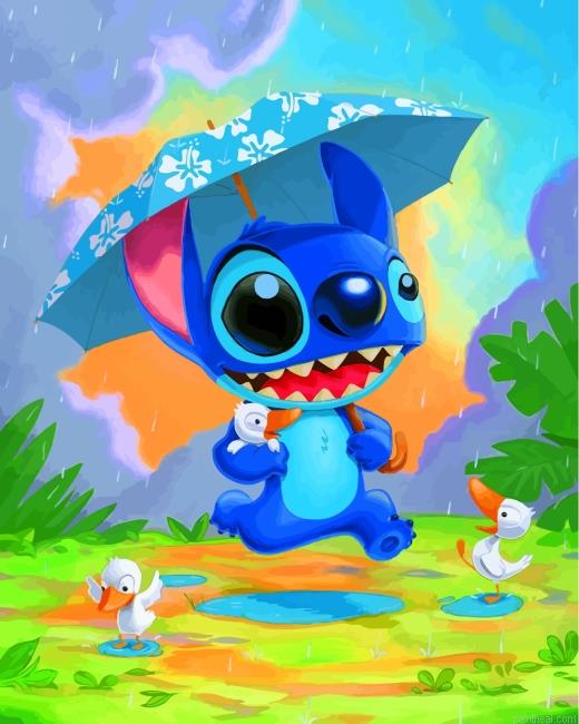 Stitch enjoying the rain painting by numbers.jpeg
