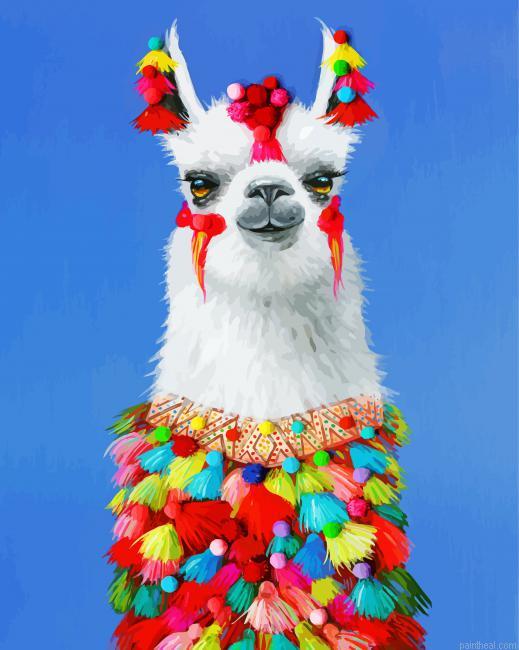 Stylish llama painting by numbers.jpeg