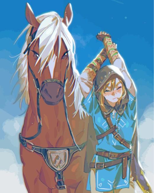 The legend of zelda link painting by numbers.jpeg