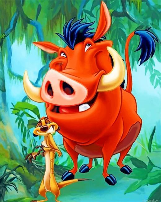 Timon and pumbaa painting by numbers.jpeg