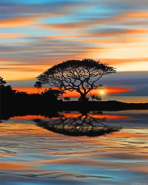 Tree silhouette sunset painting by numbers.jpeg
