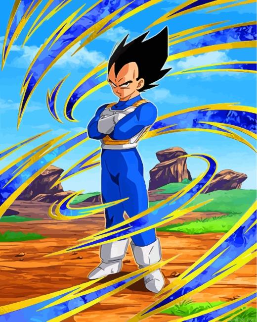 Vegeta dragon ball z painting by numbers.jpeg