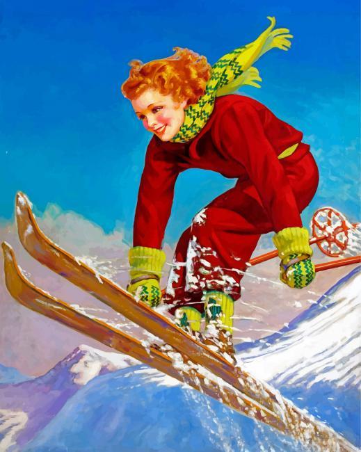Vintage skiing girl painting by numbers.jpeg