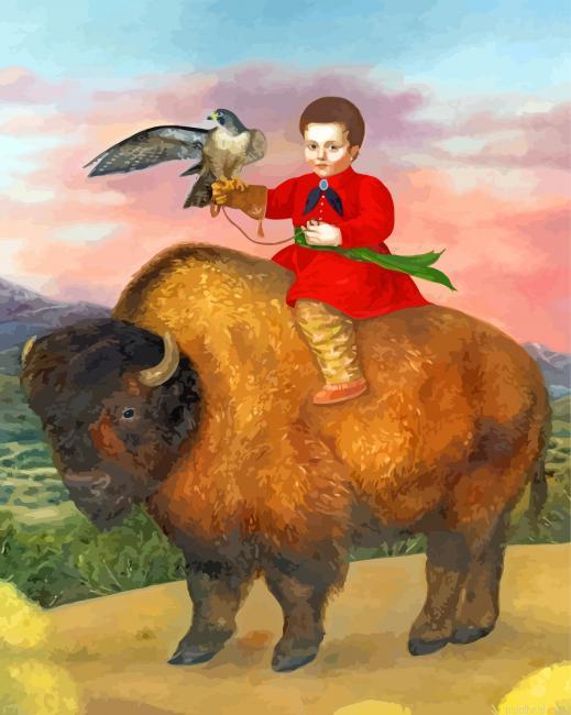 Woman and buffalo painting by numbers.jpeg