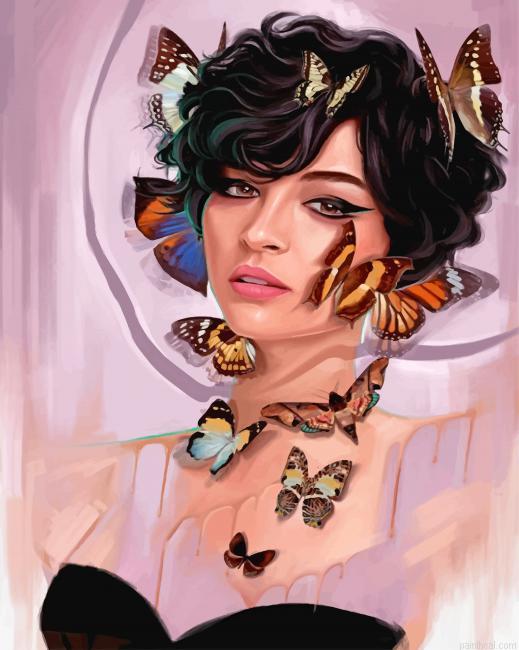Woman and butterflies painting by numbers.jpeg