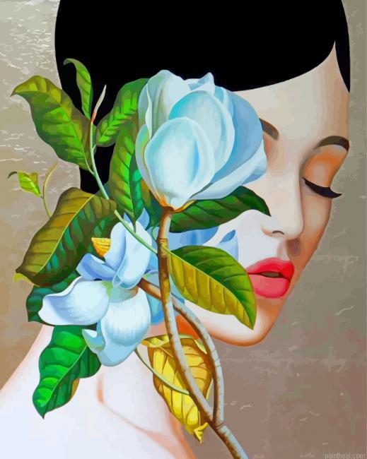 Woman and flowers painting by numbers.jpeg